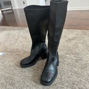 Black Knee-High Dress Boots